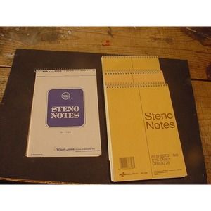 Spiral Wirebound Stenopads - Ruled Lined - 80 6" X 9" Sheets